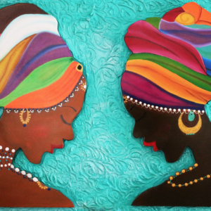 Ethnic Art - African Women with Colorful Headwraps