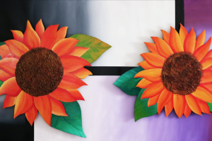 Flower Art - Orange Sunflowers