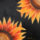 Flower Art – Half Orange and Yellow Sunflowers