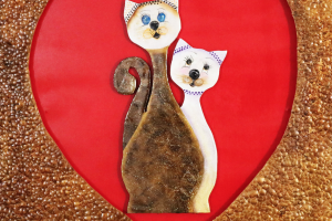 Functional and Custom Art - Cats in the Heart