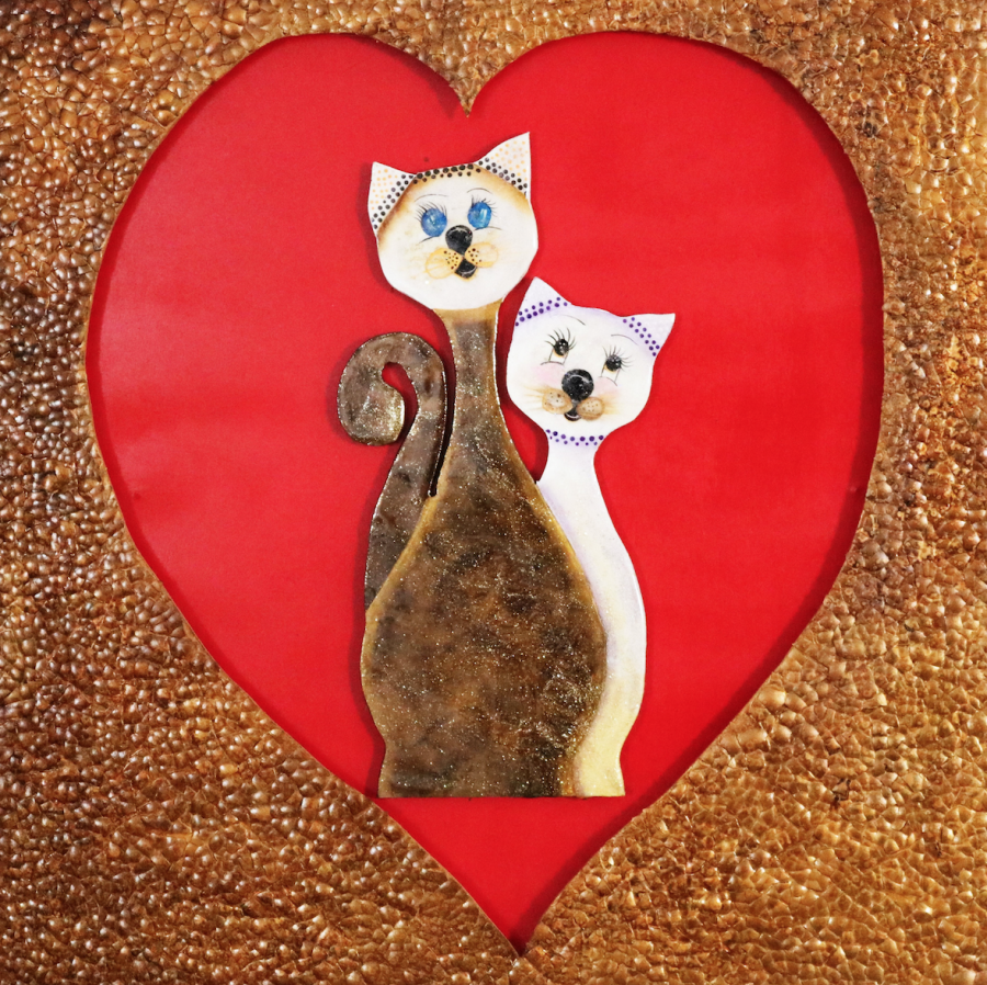 Functional and Custom Art - Cats in the Heart