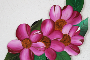 Functional and Custom Art - Magenta Flowers