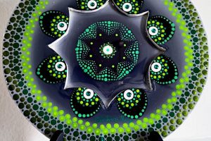 0002 - Mandala - Grey Green White Black - Gris Verde Blanco Negro