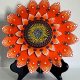 0003 – Mandala – Orange Brown Yellow White – Naranja Cafe Amarillo Blanco