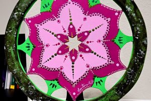 0007 - Mandala - Pink Green - Rosado Verde