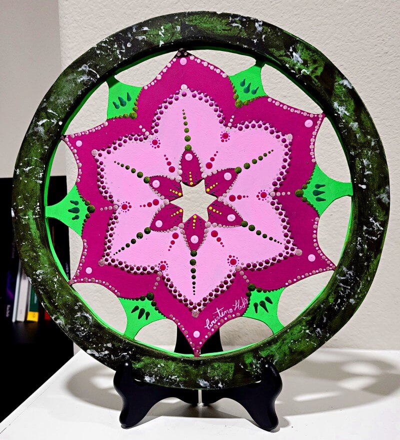 0007 - Mandala - Pink Green - Rosado Verde