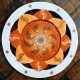 0012 – Mandala – Orange White – Naranja Blanco