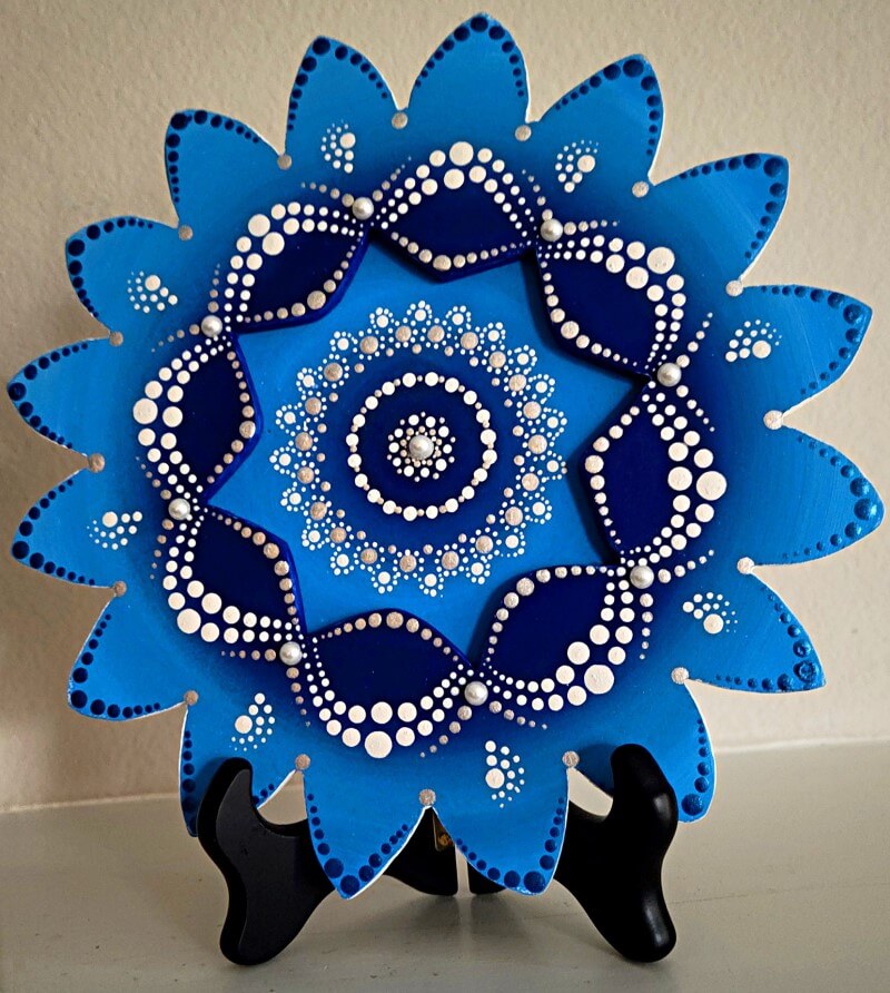 0015 - Mandala - Blue White - Azul Blanco