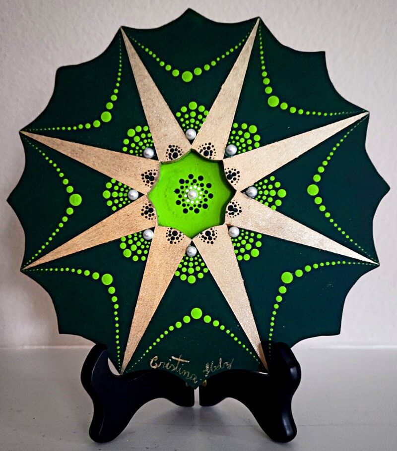 0017 - Mandala - Green Gold - Verde Oro