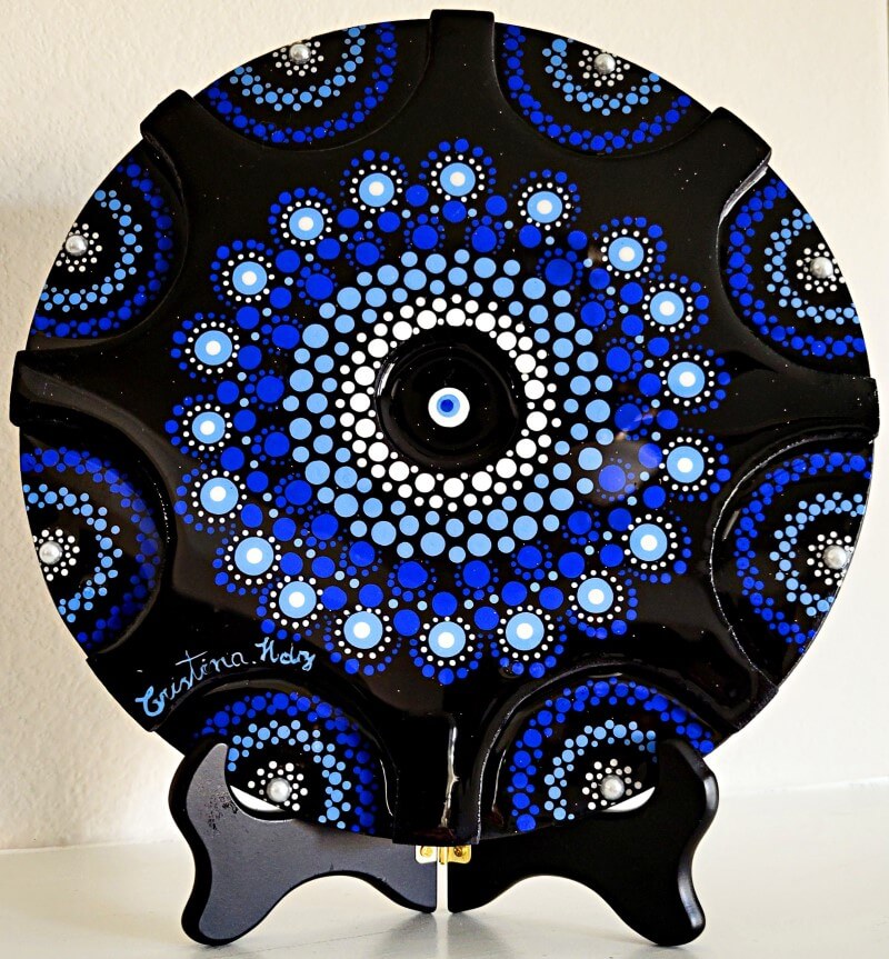 0022 - Mandala - Blue White Black - Azul Blanco Negro