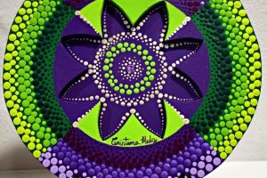 0033 - Mandala - Purple Green - Violeta Verde