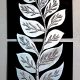 3027 – Large Art Piece Silver Leaves – Gran Obra de Arte Hojas de Plata