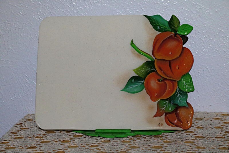 7023 - Set of Four Place Mats of Fruits with Stand - Set de Cuatro Individuales de Frutas con Soporte