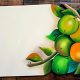 7040 – Set of Four Place Mats of Fruits with Stand – Set de Cuatro Individuales de Frutas con Soporte