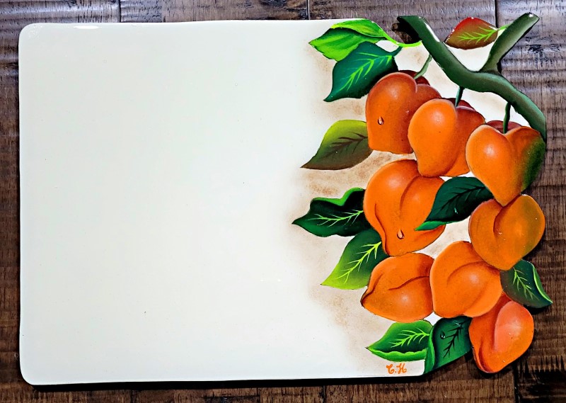 7044 - Set of Four Place Mats of Fruits with Stand - Set de Cuatro Individuales de Frutas con Soporte