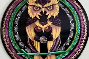 0135 - Owl with Child Owl Mandala